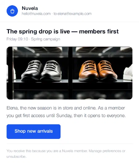 Email conversation example