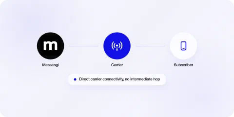 Messangi to carrier to subscriber