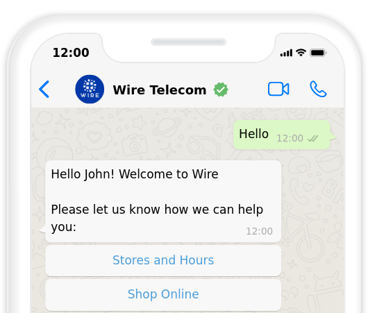 White Phone Mockup WhatsApp