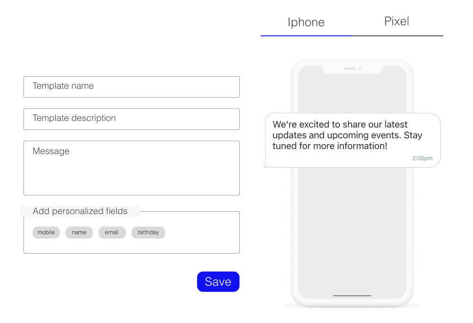 Template Manager Messangi