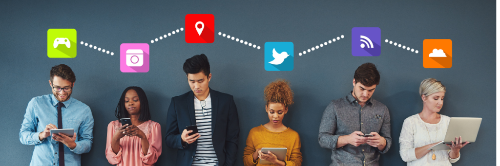 clients interacting with phone